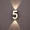 Waterproof LED Wall Lamp Digit Number Display Modern Minimalism Style For Porch Garden Indoor Outd 4