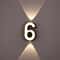 Waterproof LED Wall Lamp Digit Number Display Modern Minimalism Style For Porch Garden Indoor Outd 5