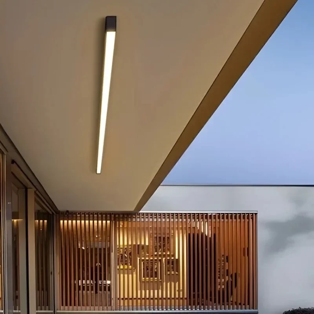 Waterproof Outdoor Long Strip Wall Lamp Sunshine Room And Corridor Entrance Light Rainproof Garden 0