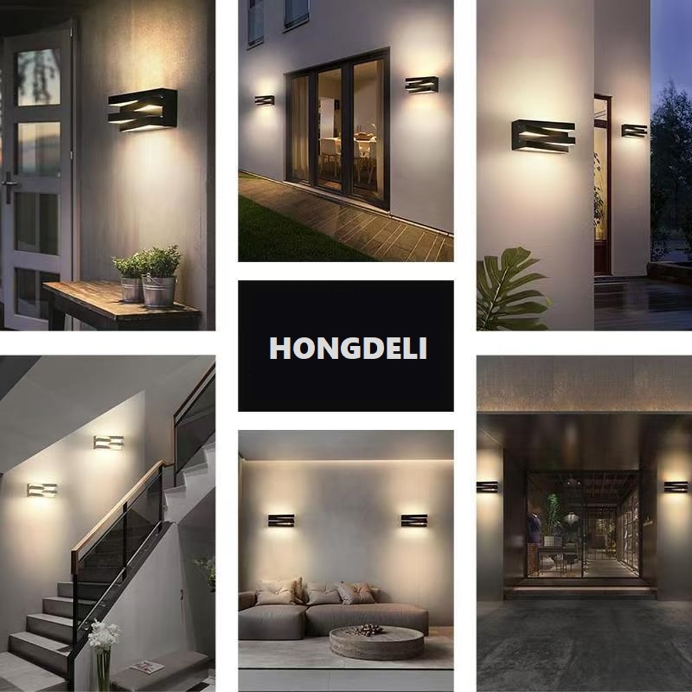 Aluminum Wall Lamp For Villa Porch LED Outdoor Garden Lighting Gate Sconce Luminaire For Modern Out 5