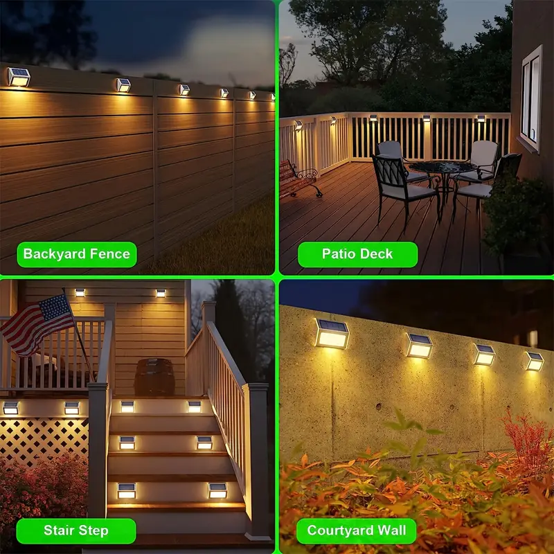 Outdoor LED Solar Stainless Steel Staircase Step Fence Guardrail Wall Light For Garden Courtyard At 5