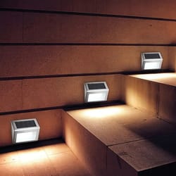 outdoor led solar stainless steel staircase step fence guardrail, wall light for garden courtyard, atmosphere light