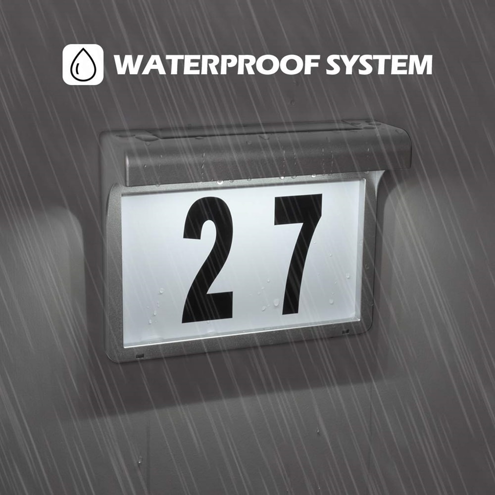 Waterproof Outdoor Wall Light, LED Solar House Number Light, Wireless Sunpower Garden Lamp, Decorative Address Sign
