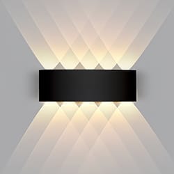 waterproof led wall lamp, up down luminous lighting for outdoor, indoor stair garden sconce light, durable plastic wall