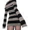 Women Striped Mini Bodycon Dress Off Shoulder BoatNeck Long Sleeve Wrapped Hip Party Dress For Spri 1