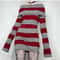 Women Striped Mini Bodycon Dress Off Shoulder BoatNeck Long Sleeve Wrapped Hip Party Dress For Spri 3