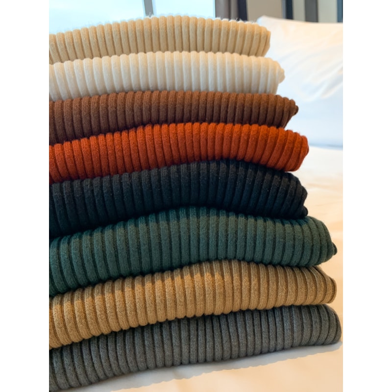 Womens Elegant Solid Basic Knitted Turtleneck Sweater Long Sleeve Slim Pullover Casual Korean Fashi 5