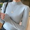 AOSSVIAO Turtleneck Sweater Women Fashion 2024 New Stretch Tops Women Knitted Pullovers Long Sleeve 6