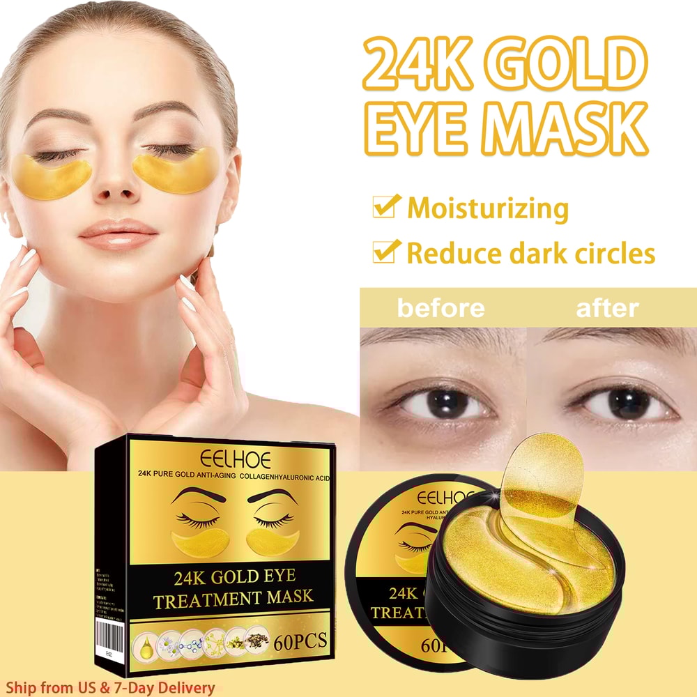 Removal Eyes Bags Moisturizing Gold Eye Mask Firming Eye Patches Eyes Skin Care Products Anti Dark 1