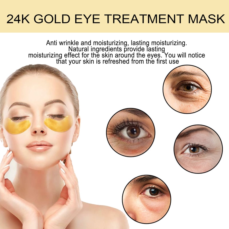 Removal Eyes Bags Moisturizing Gold Eye Mask Firming Eye Patches Eyes Skin Care Products Anti Dark 4