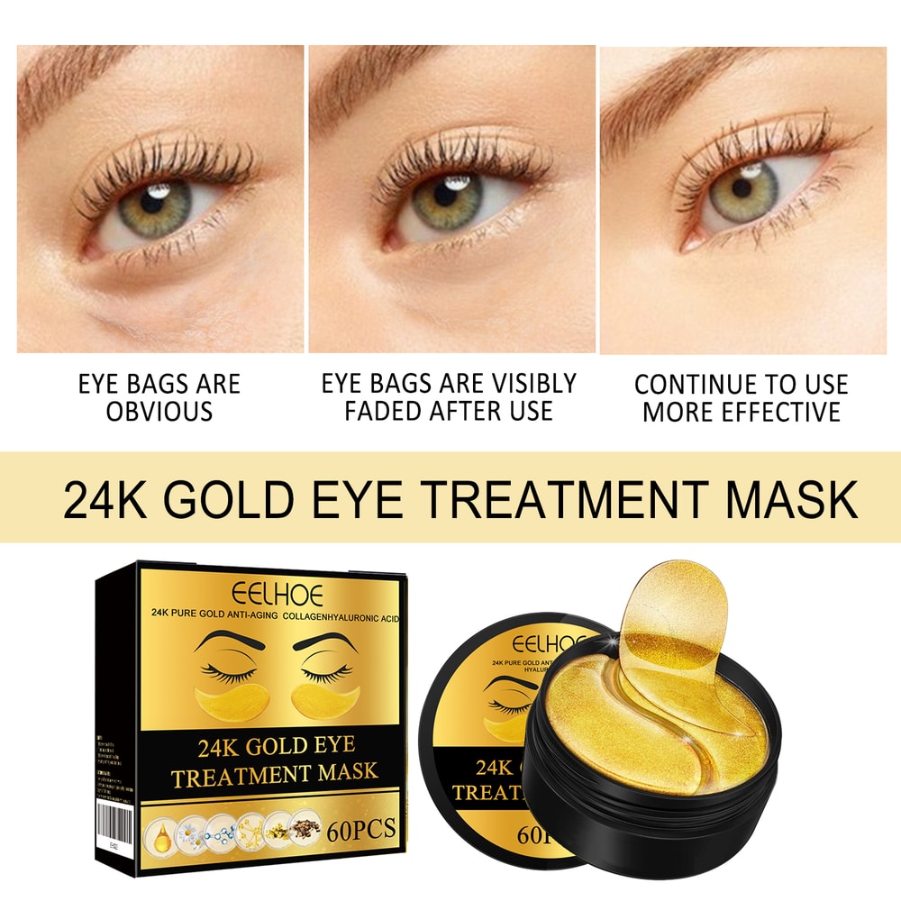 Removal Eyes Bags Moisturizing Gold Eye Mask Firming Eye Patches Eyes Skin Care Products Anti Dark 5