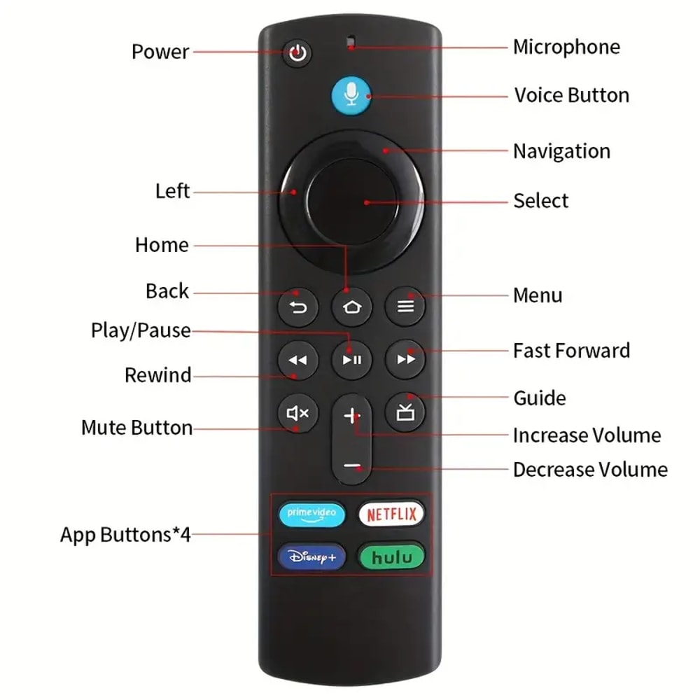 TV For Fire TV Stick Lite BT Remote Control Television LCD Voice Remote Control Amazon Third Genera 1