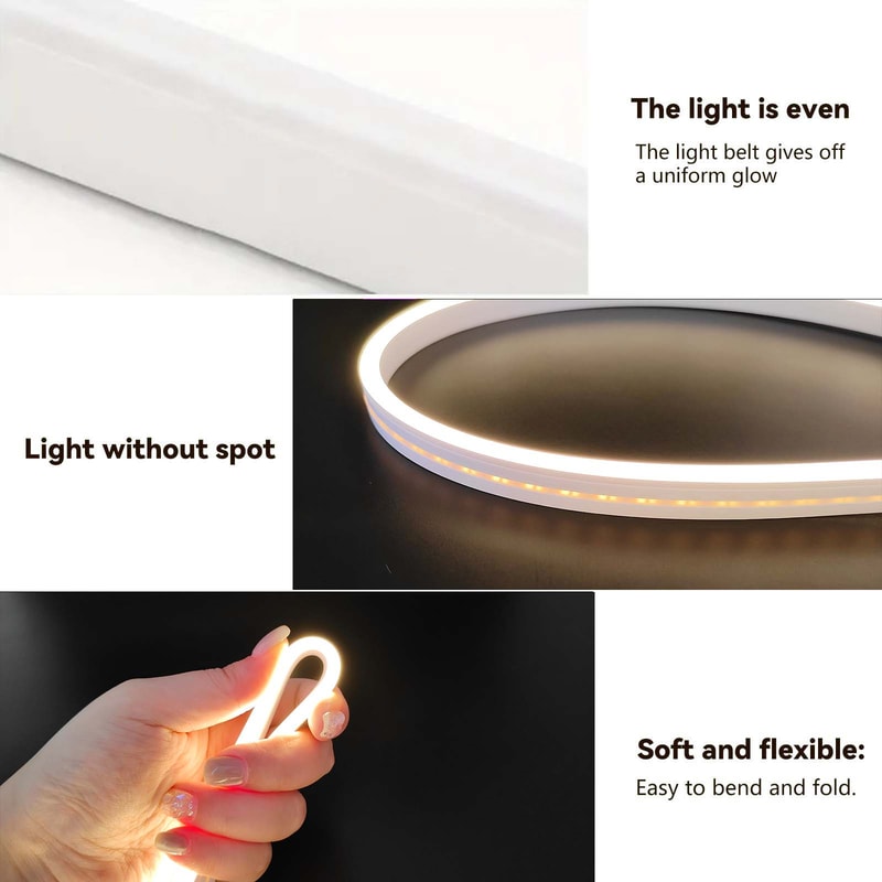 Waterproof Neon LED Light Strip Smart Touch Sensor Switch Dimmable Flexible LED Ribbon Backlight De 3
