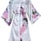Bridesmaid Silk Satin Robe Wedding Floral Bathrobe Short Kimono Night Robe Womens Fashion Dressing 6