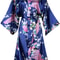 Bridesmaid Silk Satin Robe Wedding Floral Bathrobe Short Kimono Night Robe Womens Fashion Dressing 9