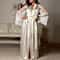 Soft Silk Female Lace Patchwork Long Bathrobe Sexy Sleepwear For Women Comfortable Dressing Gown El 0
