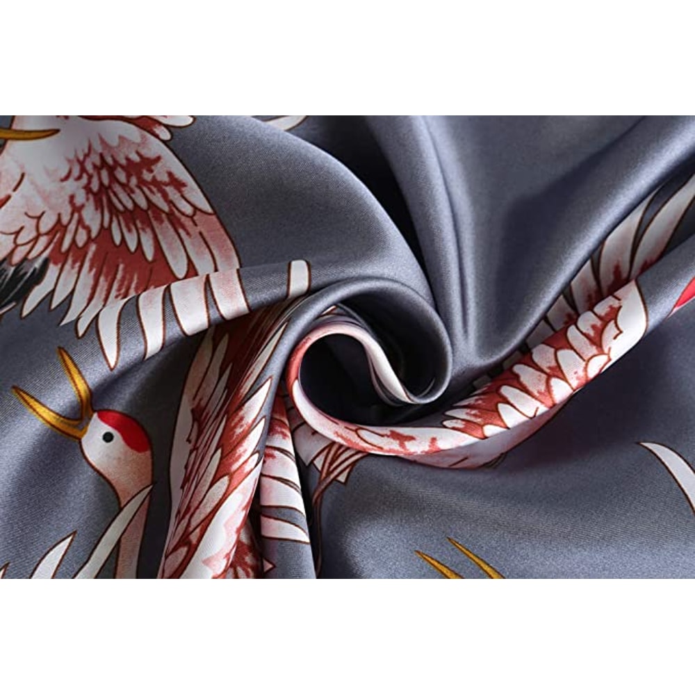 Wedding Silk Satin Robe Bridesmaid Kimono Bathrobe Floral Short Night Gown Fashion Bathrobe For Wom 2