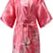 Wedding Silk Satin Robe Bridesmaid Kimono Bathrobe Floral Short Night Gown Fashion Bathrobe For Wom 9