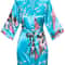 Sexy Crane Print Satin Silk Women Wedding Bridemaid Robe Short Long Kimono Night Gown Robe Fashion 2