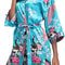 Sexy Crane Print Satin Silk Women Wedding Bridemaid Robe Short Long Kimono Night Gown Robe Fashion 4