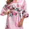 Sexy Crane Print Satin Silk Women Wedding Bridemaid Robe Short Long Kimono Night Gown Robe Fashion 5