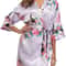 Sexy Crane Print Satin Silk Women Wedding Bridemaid Robe Short Long Kimono Night Gown Robe Fashion 7