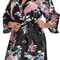 Sexy Crane Print Satin Silk Women Wedding Bridemaid Robe Short Long Kimono Night Gown Robe Fashion 9