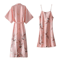 Sexy Nightwear Gown Women Pyjama V Neck Silky Sleepwear Spring Lady Sleep Suit Robe Homewear Neglig 1