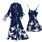 Sexy Nightwear Gown Women Pyjama V Neck Silky Sleepwear Spring Lady Sleep Suit Robe Homewear Neglig 2