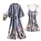 Sexy Nightwear Gown Women Pyjama V Neck Silky Sleepwear Spring Lady Sleep Suit Robe Homewear Neglig 3