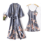 Sexy Nightwear Gown Women Pyjama V Neck Silky Sleepwear Spring Lady Sleep Suit Robe Homewear Neglig 3