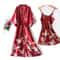 Sexy Nightwear Gown Women Pyjama V Neck Silky Sleepwear Spring Lady Sleep Suit Robe Homewear Neglig 4