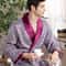 Bathrobe Silk Long Dressing Gown Men Bath Robe Satin Print Gold Geometric Lounge Nightgown Plus Siz 0