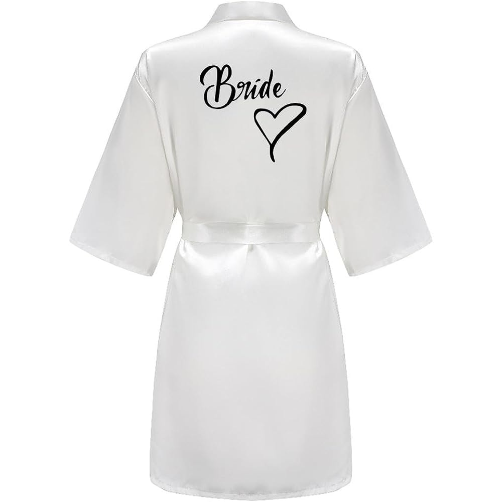 Fashion Women Silk Satin Short Night Robe Sexy Kimono Bathrobe Wedding Bridesmaid Bathrobe Satin Ba 0
