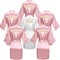 Bride And Bridesmaid Silky Robe Set Bridal Shower Bathrobe Set Getting Ready Dressing Gown Wedding 4