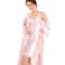 Sexy Silky Womens Silk Satin Pajamas PJ Robe Set With Chemise Nightgown Elegant Sleepwear 5