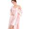 Sexy Silky Womens Silk Satin Pajamas PJ Robe Set With Chemise Nightgown Elegant Sleepwear 5
