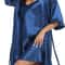 Sexy Silky Womens Silk Satin Pajamas PJ Robe Set With Chemise Nightgown Elegant Sleepwear 6
