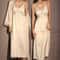 Silky Ice Silk Nightgown Set Elegant Female Long Robe SEXY Hollow Out Lace Lingerie Sleepwear Homew 1