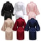 Team Bride Wedding Party Robe Black Letters Kimono Satin Pajamas Bridesmaid Bathrobe 0