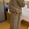 Winter Bathrobe Woman Shower Autumn Thickened Coral Velvet Jacquard Solid Colour Long Section Sleep