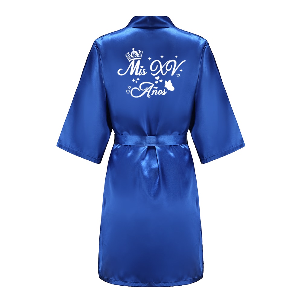 Quinceanera Robe Mis XV For Girls Princess Sweet Years Birthday Party Robes Silkly Nightgown Bathro 1