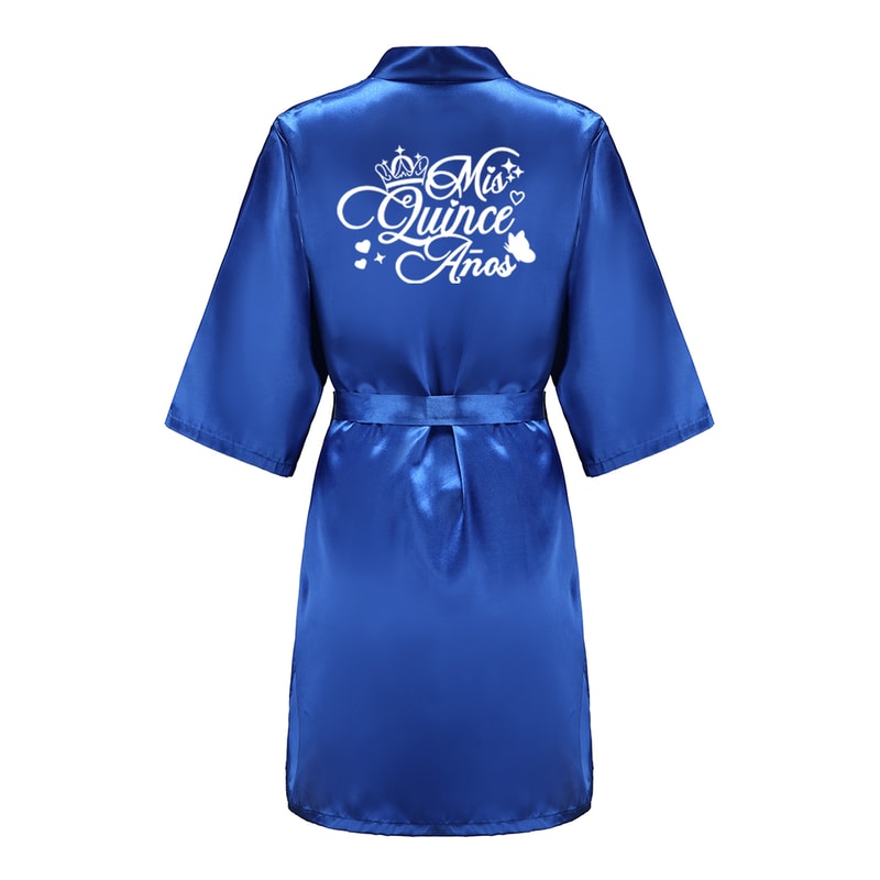 Quinceanera Robe Mis XV For Girls Princess Sweet Years Birthday Party Robes Silkly Nightgown Bathro 5