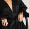 Satin Feather Bathrobes Sexy Mini Dress With Long Sleeves Loose Peignoirs For Women White Wedding D 0