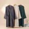 Mens And Womens Kimono Robes Sleepwear Cotton Yarn Bathrobe Tied Cardigan Thin Home Clothes Couple 0