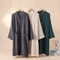 Mens And Womens Kimono Robes Sleepwear Cotton Yarn Bathrobe Tied Cardigan Thin Home Clothes Couple 0