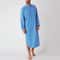 Fashionable Mens Buttondown Sleep Robes Solid Color Stand Collar Long Sleeve Nightgown Comfortable 1