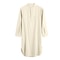 Fashionable Mens Buttondown Sleep Robes Solid Color Stand Collar Long Sleeve Nightgown Comfortable 8