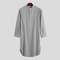 Fashionable Mens Buttondown Sleep Robes Solid Color Stand Collar Long Sleeve Nightgown Comfortable 10