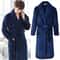 Plus Size Men Robe Bathrobe Autumn Winter Thick Flannel Coral Fleece Gown Lounge Wear Sleepwear Hom 0